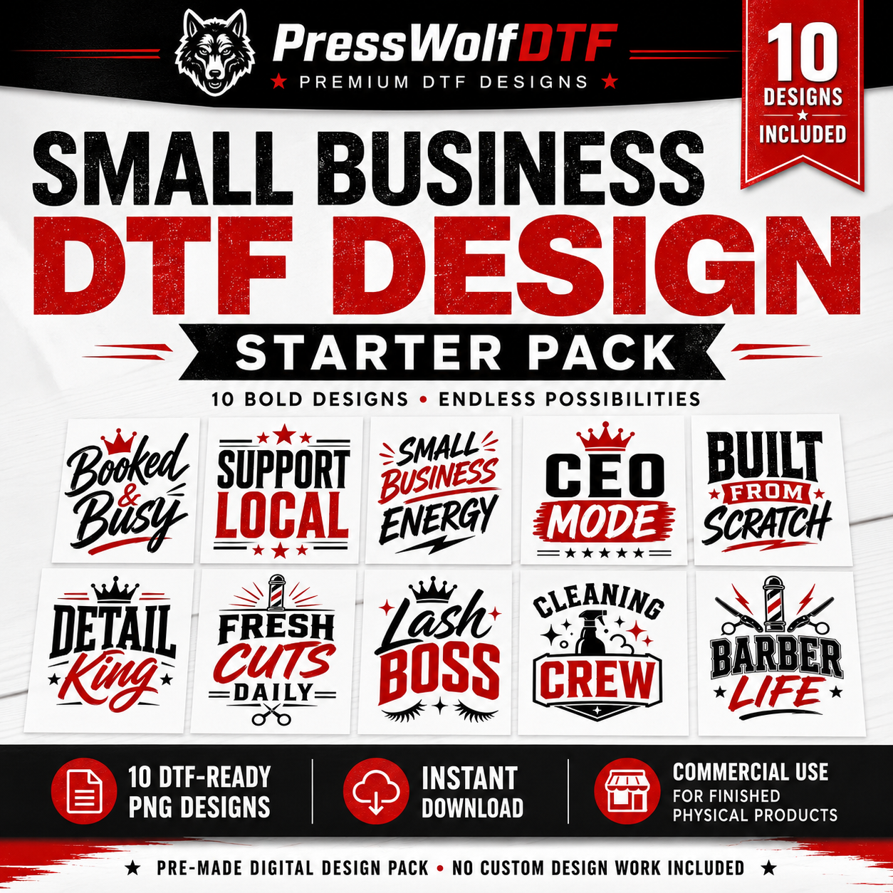 Small Business DTF Design Starter Pack